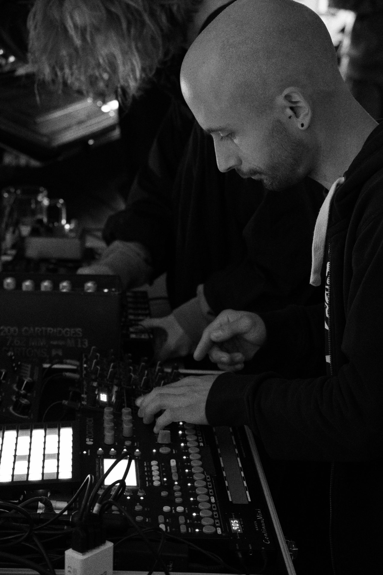 Black and white photo of Mad4ce Ambient project in Prague